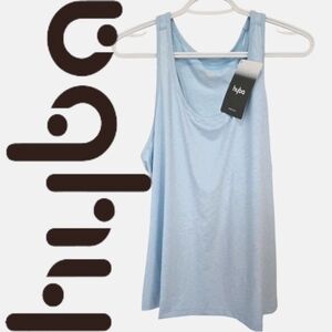 Hyba Baby Blue Heathered Racerback Tank Plus Size XXL